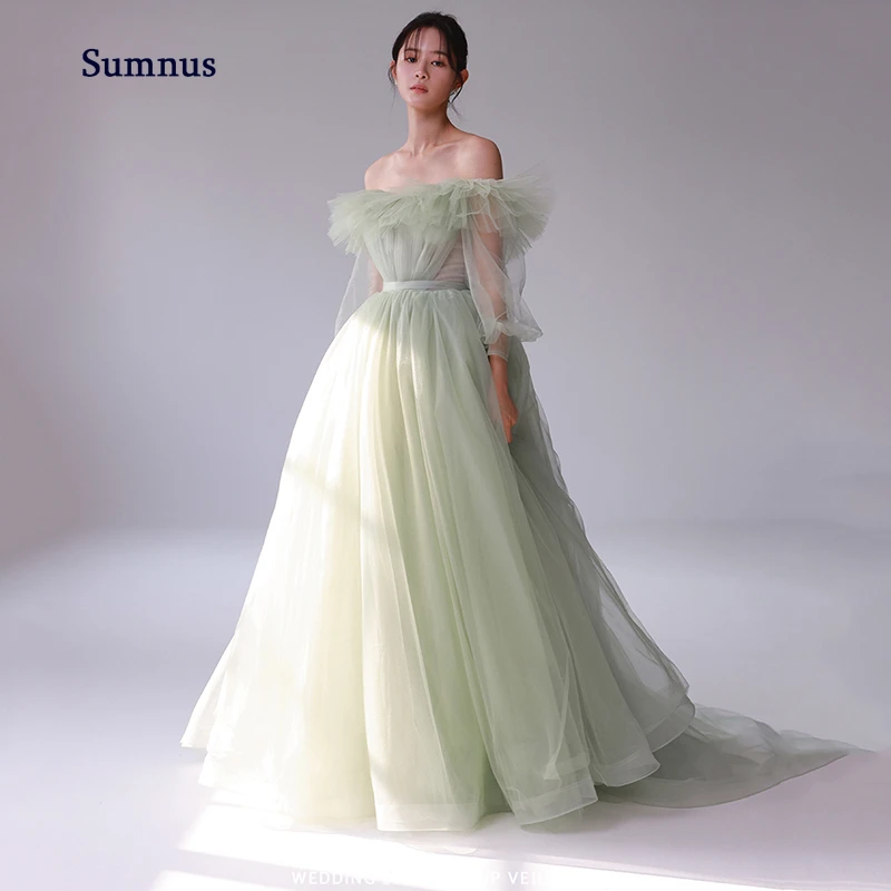 Top Trends: Sumnus Elegant A-Line Tulle Evening Dresses Strapless Illusion Sleeves Prom Dress Formal Occasion Dreamy Party Gowns Bespoke Shoppable Styles