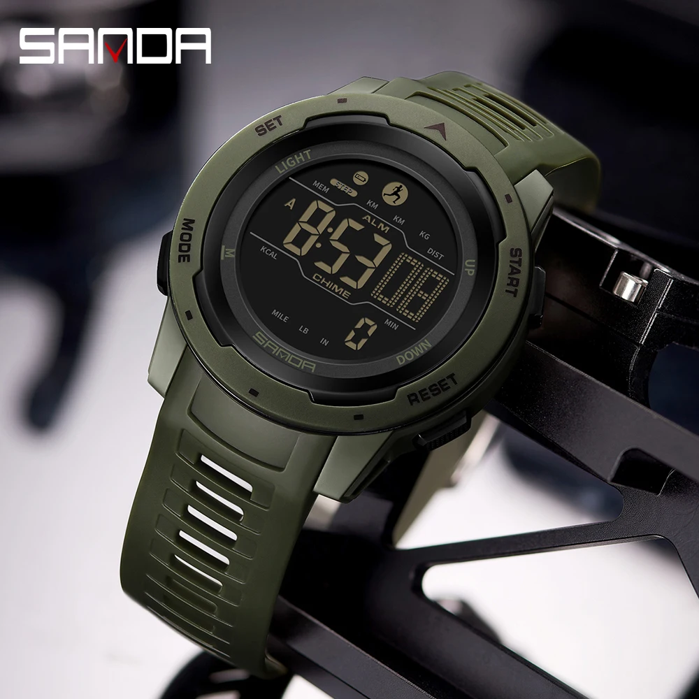 Top Trends: Kids Brand Men Watches Sports Passometer Calories 50M Waterproof LED Digital Watch Military Wristwatch Men&#039;s Watch 2145 Shoppable Styles