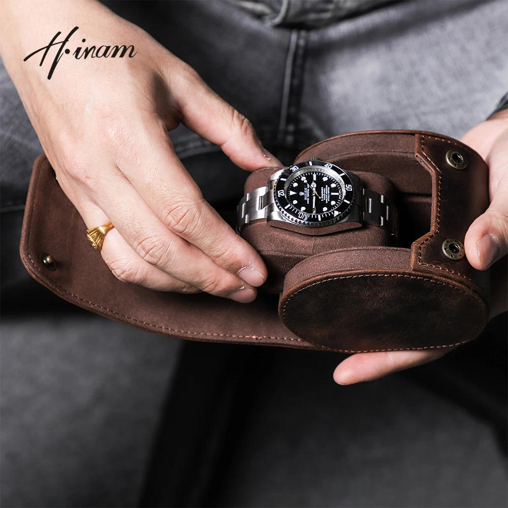 Top Trends: Luxury Watch Box Men Women Vintage Genuine Leather Watch Roll Travel Portable Watches Case Storage Organizers Jewelry Gift Box Shoppable Styles