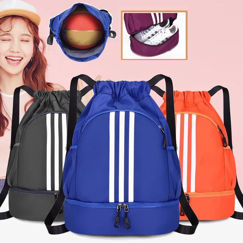 Top Trends: Backpack Sports Women&#039;s Gym Drawstring Basketball Male Football Large Travel Man Bag For Shoe Pocket Female Bolsas Shoppable Styles