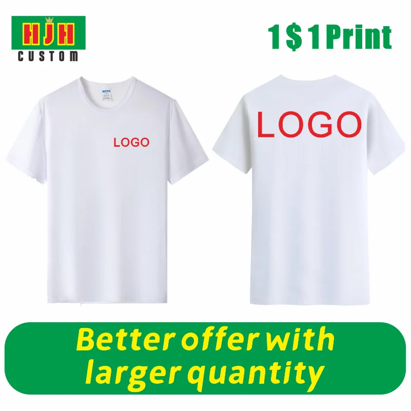 Top Trends: Your Own Design Double Sided Logo And Lmage Customized T-shirt For Men And Women LOGO Casual Cheap DIY Quick Drying T-shirt Shoppable Styles