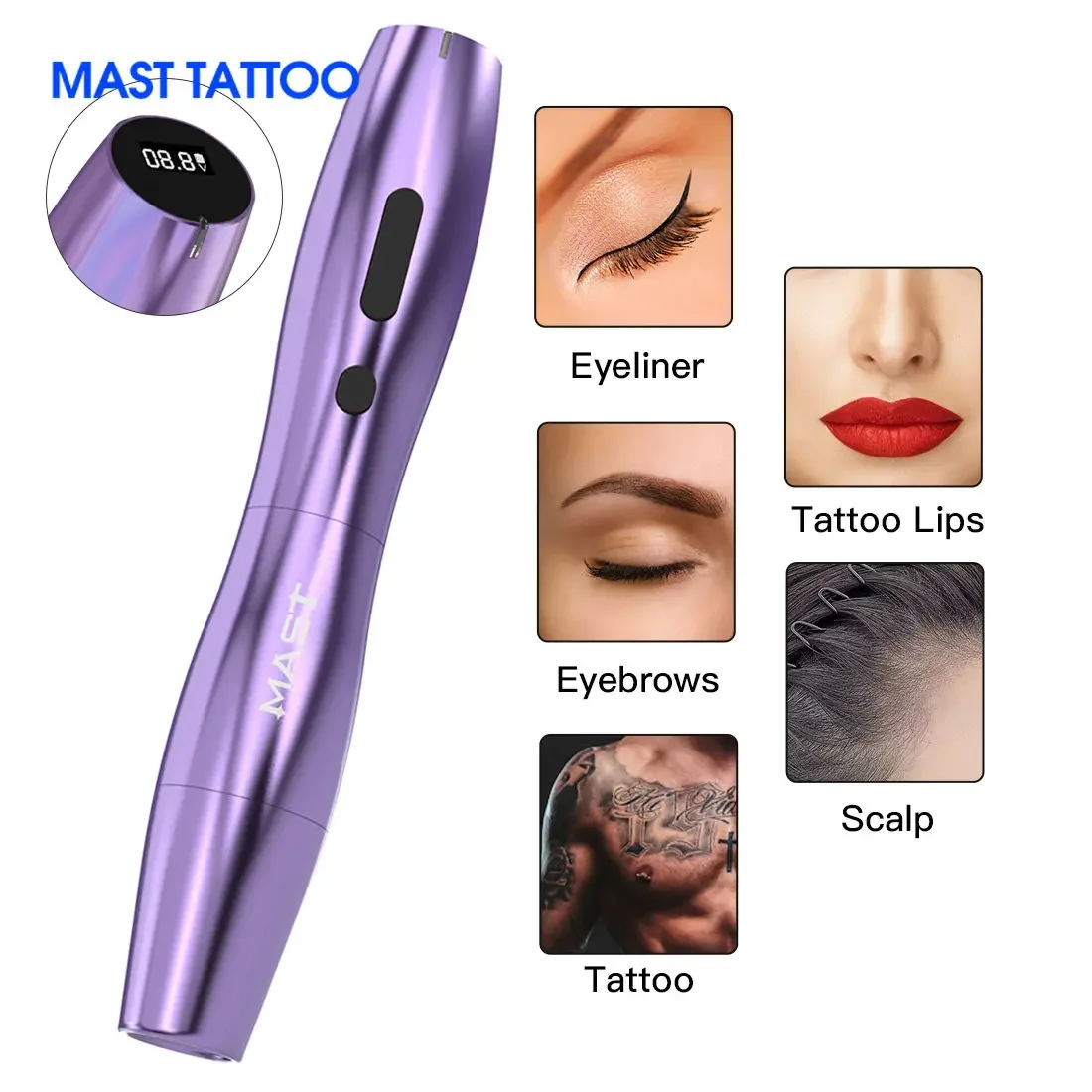 Top Trends: New Design Mast Tattoo P20 SMP Rotary Tattoo Machine 2.5mm Stroke Tattoo Wireless Machine For Makeup Permanent Machine Pen Shoppable Styles