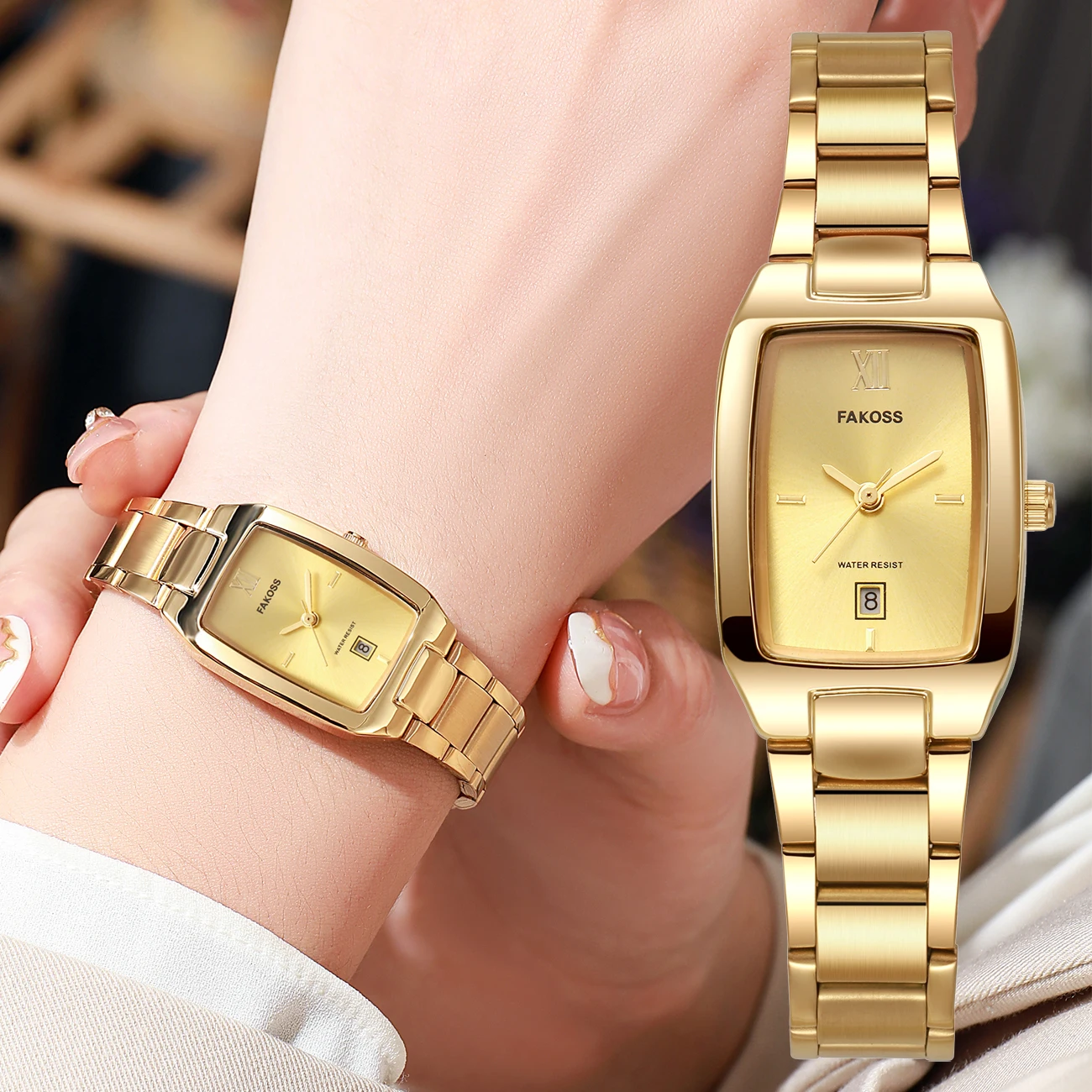 Top Trends: WWOOR Gold Watch Women Watches Fashion Waterproof Ladies Quartz Wristwatch Elegant Stainless Steel Bracelet Watches Female Clock Shoppable Styles