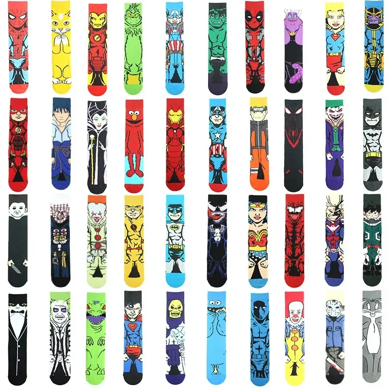 Top Trends: Disney Movie Fashion High Quality Socks Anime Figure Spiderman Venom Socks Men And Women Cartoon Casual Sports Funny Socks Shoppable Styles