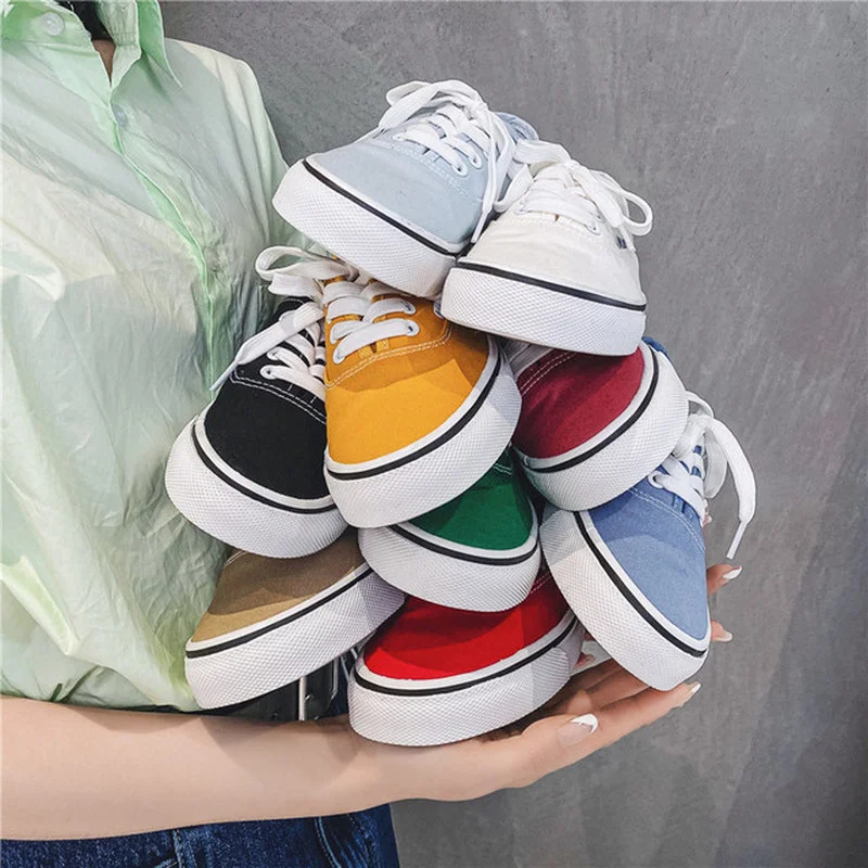 Top Trends: Canvas Shoes Women Classics Brand Skatebarding Shoes Woman Fashion Sneakers Casual Loafers Ladies Low-cut Female Shoes Sneakers Shoppable Styles