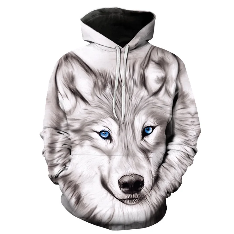 Top Trends: 2022 Animal Pattern Howl Wolf 3D Printing Hoodie Men Hoodies Female Coat Winter Sweatshirts Oversized Top Shoppable Styles