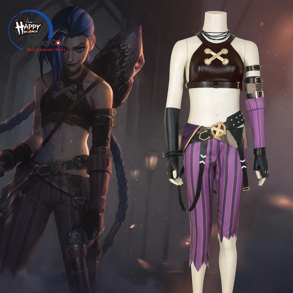 Top Trends: LOL Jinx Cosplay Costume Anime LOL Arcane Jinx Cosplay Uniform Outfits Halloween Carnival Suit Custom Made Halloween Costume Shoppable Styles