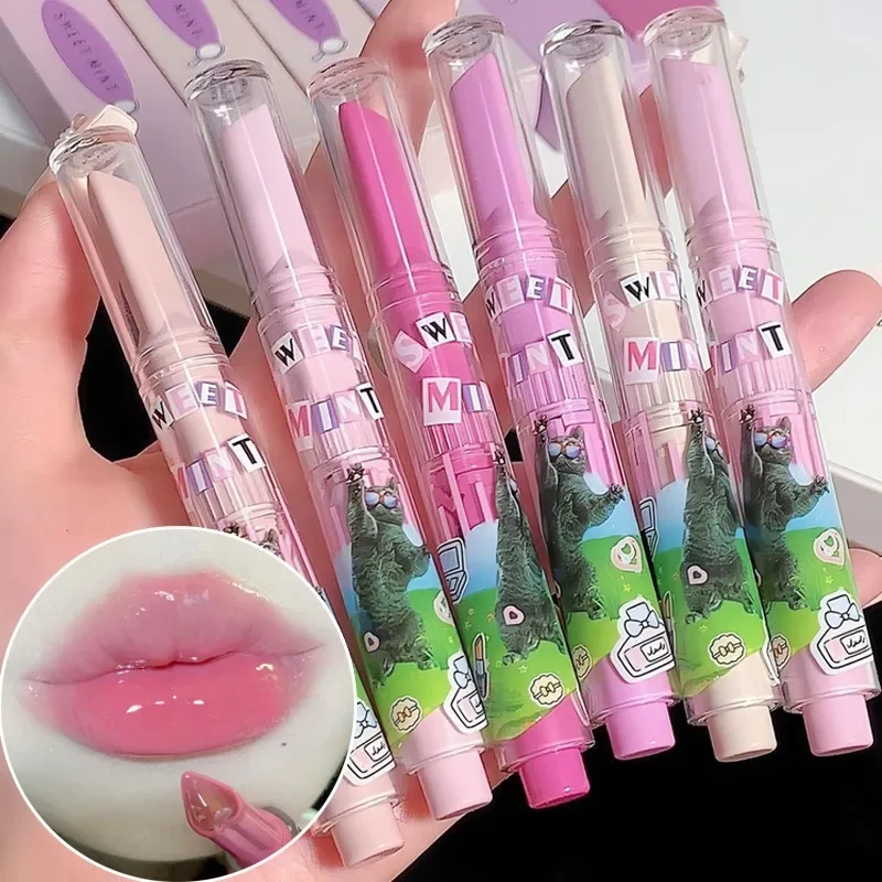 Top Trends: Moisturizing Jelly Mirror Lipstick Waterproof Lasting Clear Heart-shaped Solid Lip Gloss Pen Non-stick Cup Lips Tint Makeup Shoppable Styles