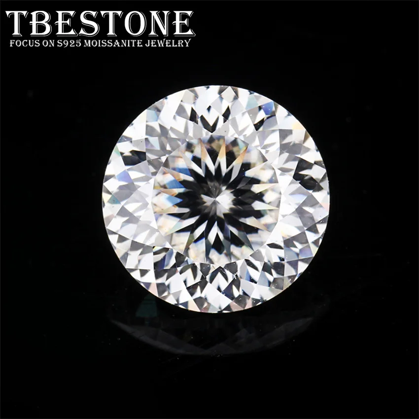 Top Trends: Tbestone Round 100 Faceted Cut Loose Moissanite Stones 0.1-6ct D Color VVS1 Lab Grown Diamonds With GRA Certificates Pass Tester Shoppable Styles