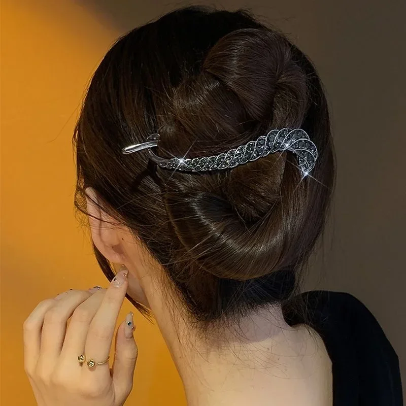 Top Trends: Korean Metal Flower Rhinestone Hair Clips Hairpin Fashion Sweet Ponytail Clip Barrettes Hairgrips Headwear Women Hair Accessorie Shoppable Styles