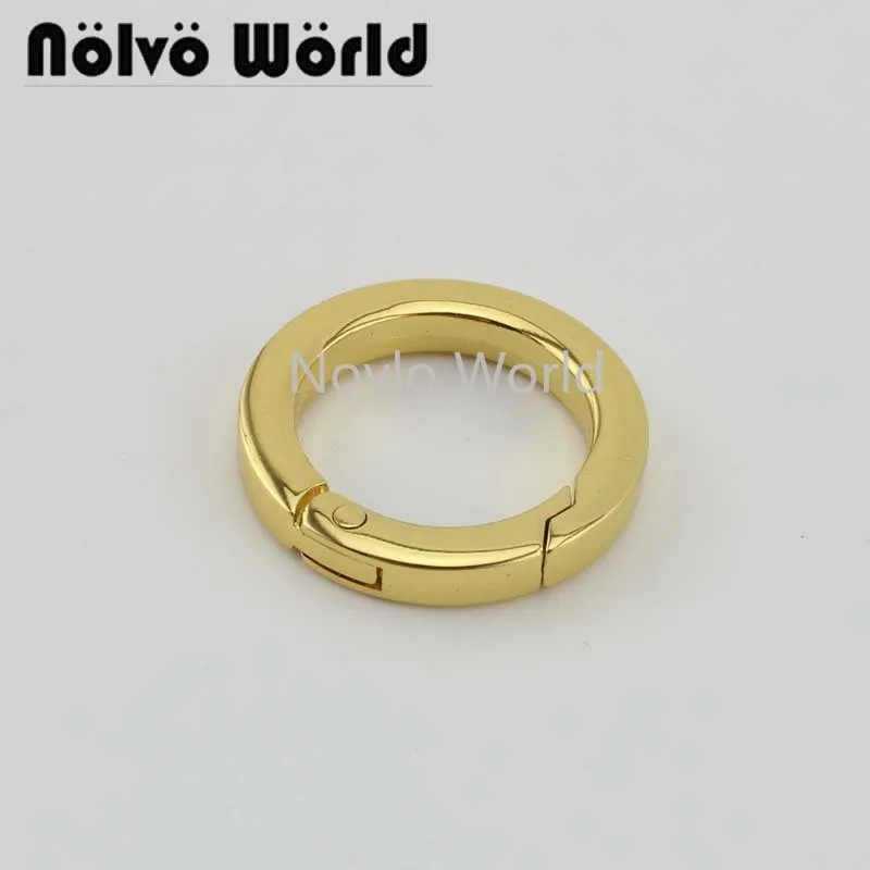 Top Trends: 20-100pieces 3 Colors 5mm Thick Interior 22mm 7/8"Deep Gold Fat Tabular Edge Snap Ring, 2.2cm Trigger Snap Rings Shoppable Styles