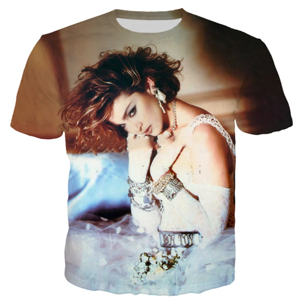 Top Trends: Y2K Singer Madonna Graphic T Shirts Summer Women Men Clothing Fashion Casual Tops Tees Harajuku Streetwear Oversized T-shirt Shoppable Styles