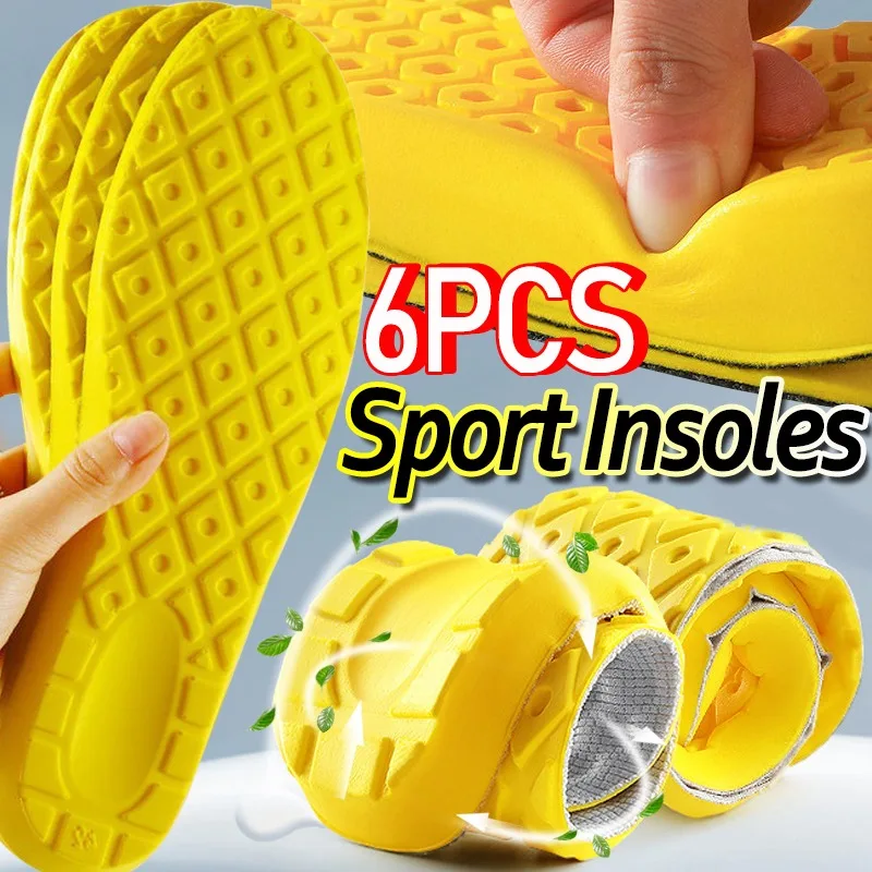 Top Trends: 2 / 4 / 6Pcs Soft Latex Memory Foam Insoles Unisex Sport Running Foot Support Shoe Pad Orthopedic Feet Care Insert Elastic Cushion Shoppable Styles