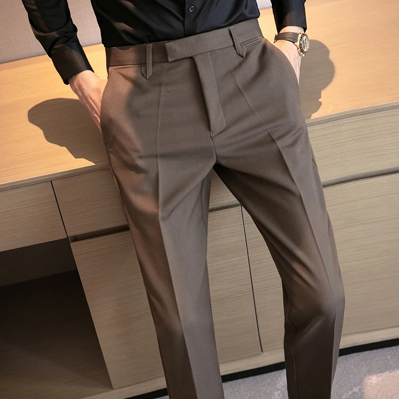 Top Trends: 2023 Men Suit Pants High Quality Men Solid Color Slim Fit Dress Pants Slim Fit Office Business Men Trousers Plus Size 28-36 Shoppable Styles