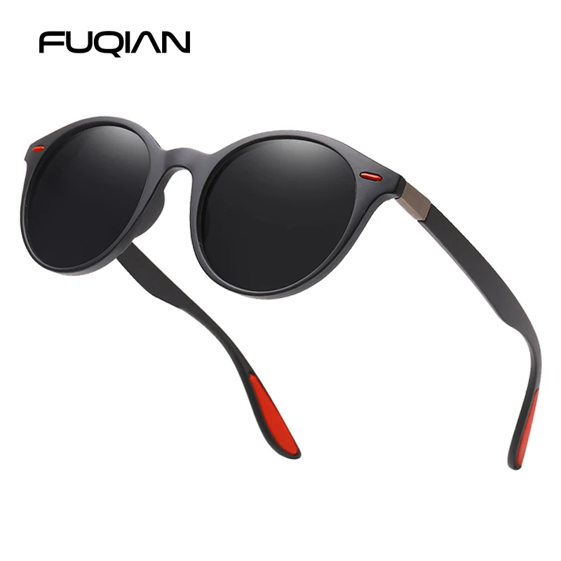 Top Trends: Fashion Round Men Polarized Sunglasses Women Vintage Plastic Sun Glasses For Male Anti Glare Driving Shades Eyewear UV400 Shoppable Styles