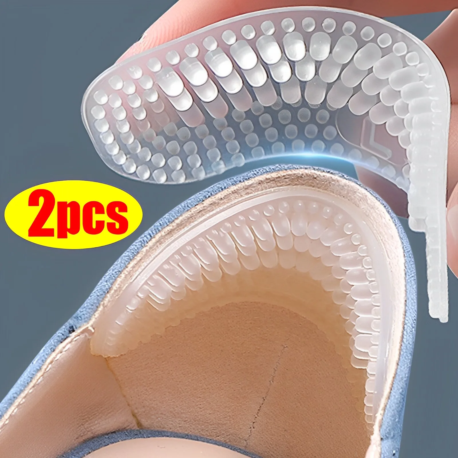 Top Trends: 2PCS Silicone Heel Stickers Heels Grips For Women Men Anti Slip Heel Cushions Non-Slip Inserts Pads Foot Heel Care Protector Shoppable Styles