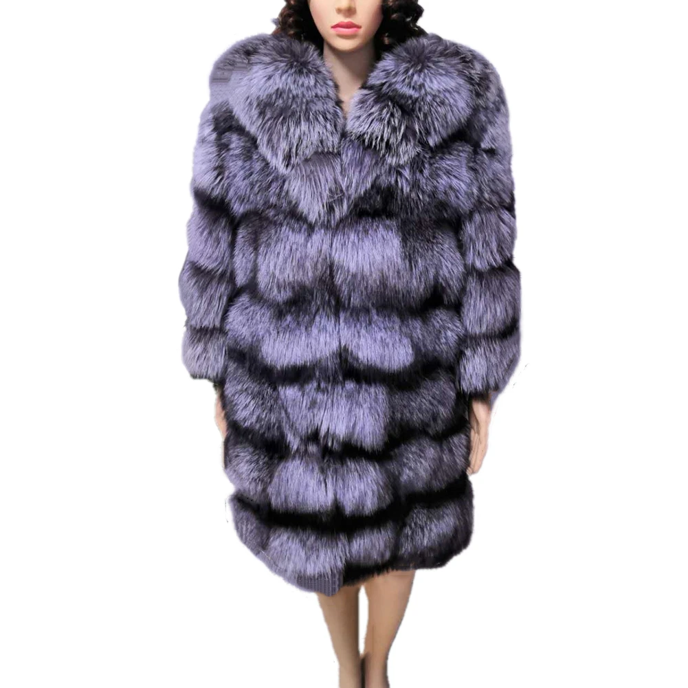 Top Trends: Women Winter Fake Fur Coat Overcoat Silver Fox Fur Coat Long Sleeve Fur Coat Jacket With Hooded Thick Warm Faux Fur Coat Jacket Shoppable Styles - Image 4