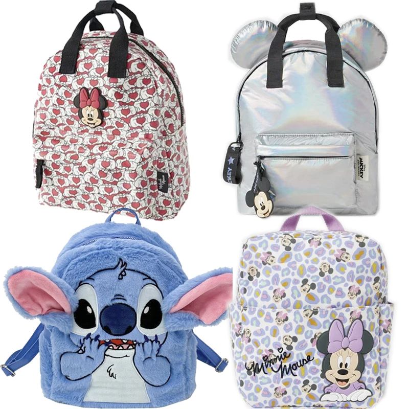 Top Trends: New Disney Stitch School Bag For Children Cartoon Minnie Mouse Mickey Backpack Fashion Waterproof Travel Backpack Kids Knapsack Shoppable Styles