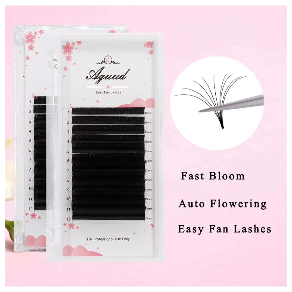 Top Trends: AGUUD Easy Fan Lashes Eyelash Extension Faux Mink Auto Flowering Rapid Blooming Fans Individual Eyelash Extension Easy Fanning Shoppable Styles