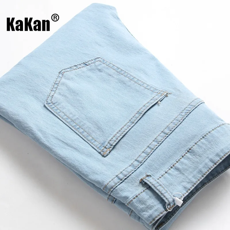 Top Trends: Kakan - European And American Autumn New Worn White Jeans For Men, Blue Black Men's Tight Feet Pants K14-4405 Shoppable Styles - Image 6