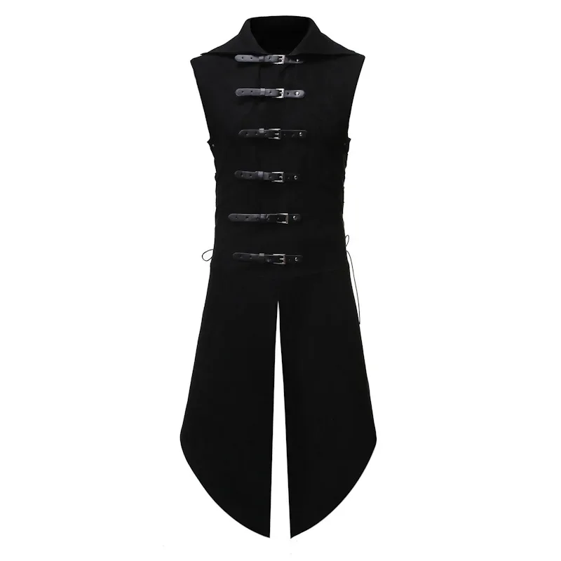 Top Trends: Men&#039;s Black Gothic Steampunk Velvet Vest Medieval Victorian Double Breasted Men Suit Vests Tail Coat Stage Cosplay Prom Costume Shoppable Styles