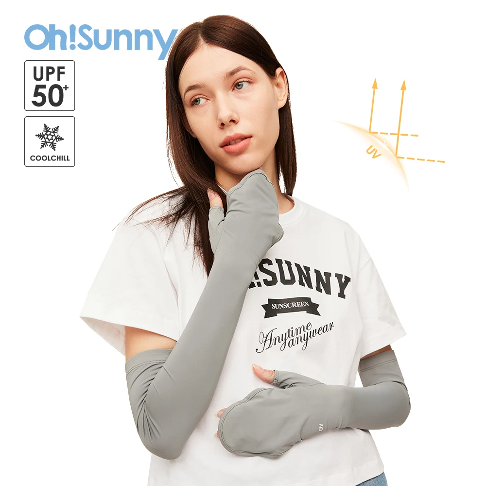 Top Trends: OhSunny New Long Arm Sleeve V-Gloves UV Protection UPF50+ Women Sunscreen Upgraded Breathable Cooling Golf Gloves Outdoor Shoppable Styles