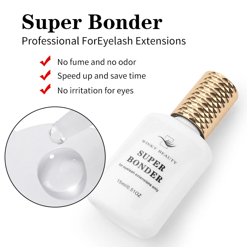 Top Trends: Winky Beauty 15ml Lashes Super Bonder Fixing Agent For Eyelash Extensions Lash Primer For Glue Adhesive Help Quick Desiccant Shoppable Styles