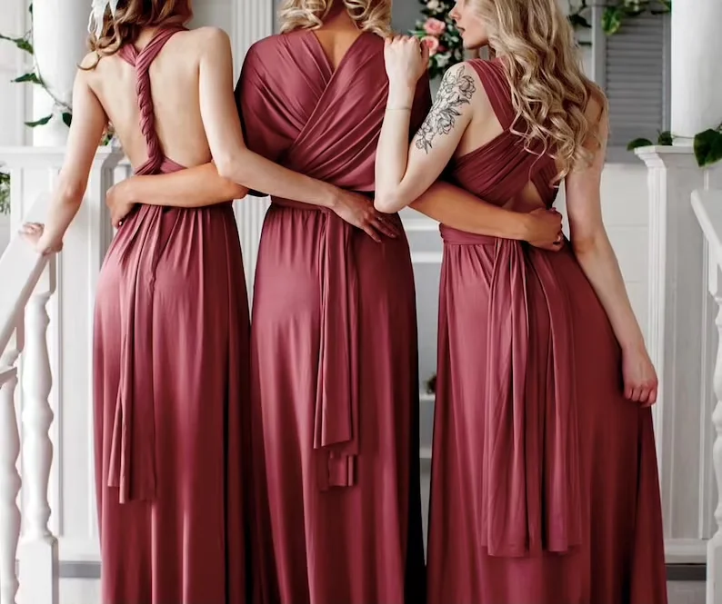 Top Trends: ROSEWOOD Floor Length LONG Maxi Infinity Dress Convertible Formal Wrap Sexy Bridesmaid Dress Evening Dress Wedding Cocktail Shoppable Styles