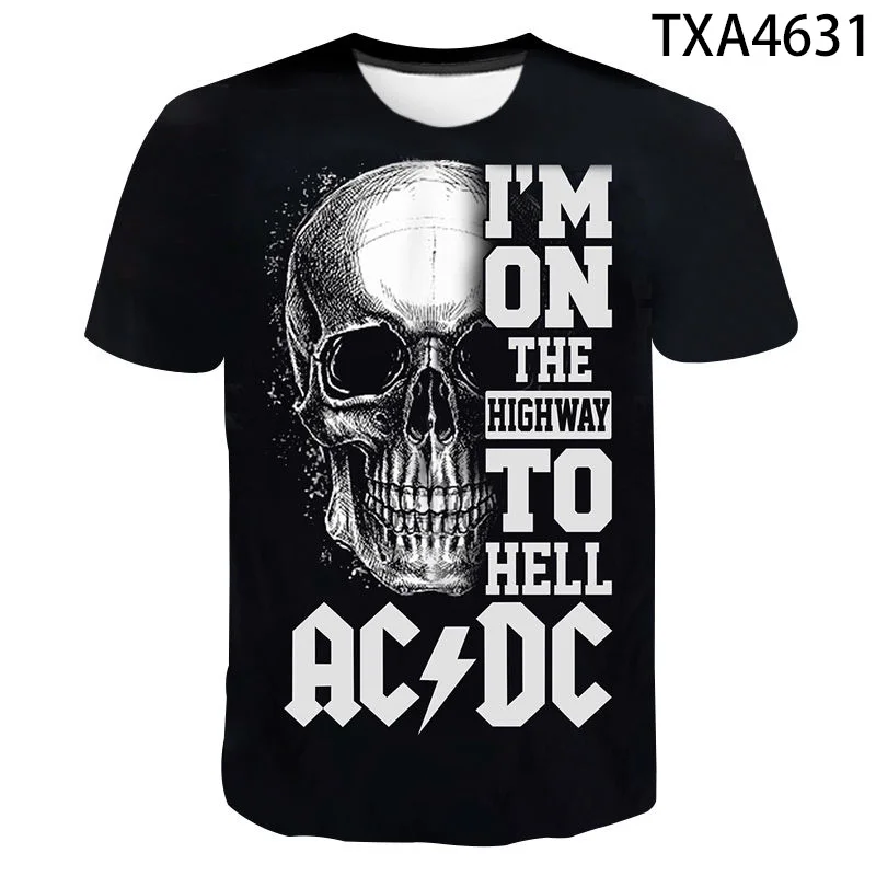 Top Trends: 2022 New Summer Hot Sale Kids 3D Printed T Shirt For Boys Girls AC DC Casual Streetwear Fashion T-shirts Children Top Clothes Shoppable Styles