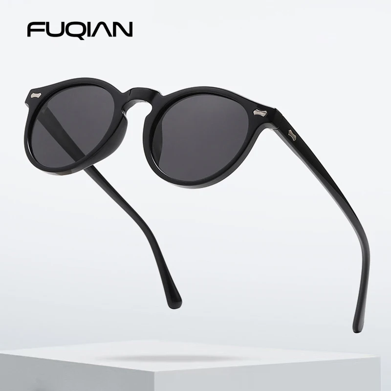 Top Trends: Retro Round Sunglasses Men Women Fashion Small Polarized Sun Glasses For Male Female Literary Vintage Shades Driving Eyeglasses Shoppable Styles