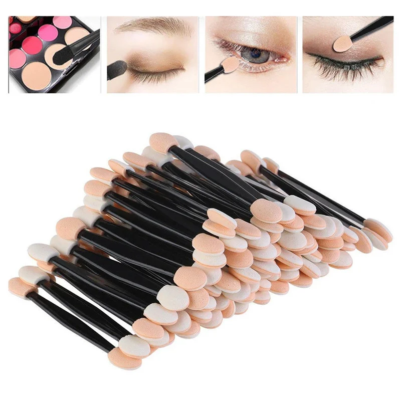 Top Trends: 10 / 30 / 50 / 100Pcs Nail Powder Brushes Sponge Double Sided Applicator Mirror Chrome Pigment Easy Sponge Stick Cosmetic Makeup Tools Shoppable Styles