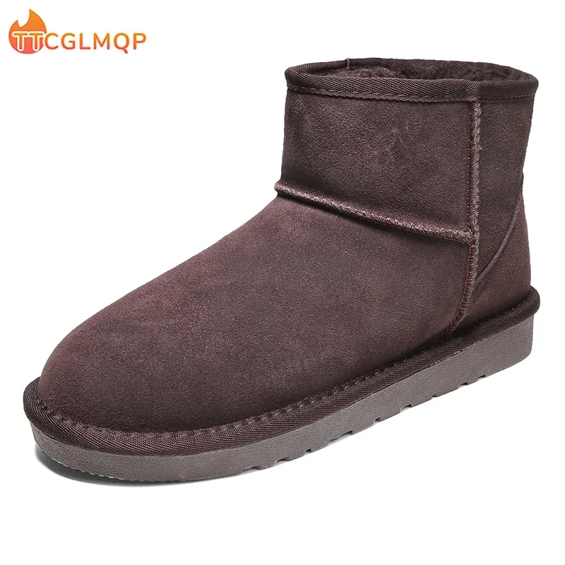 Top Trends: Winter Boots For Man Outdoor Slip On Snow Boots Non-slip Cotton Shoes Men Plus Velvet Keep Warm Casual Ankle Boots Plus Size 47 Shoppable Styles - Image 4