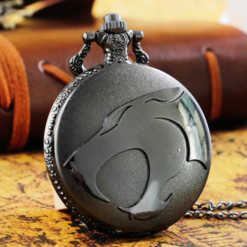 Top Trends: Classic Black Quartz Pocket Watches For Men Unisex Steampunk Pendant Pocket Fob Watch 80cm Chain Necklace Birthday Gifts Shoppable Styles