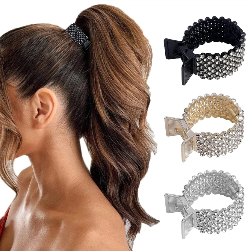 Top Trends: New Pearl Rhinestone Hair Claws Clips For High Ponytail Fixed Hairpin Claw Clip Advanced Sense Hair Accessories Headwear Shoppable Styles