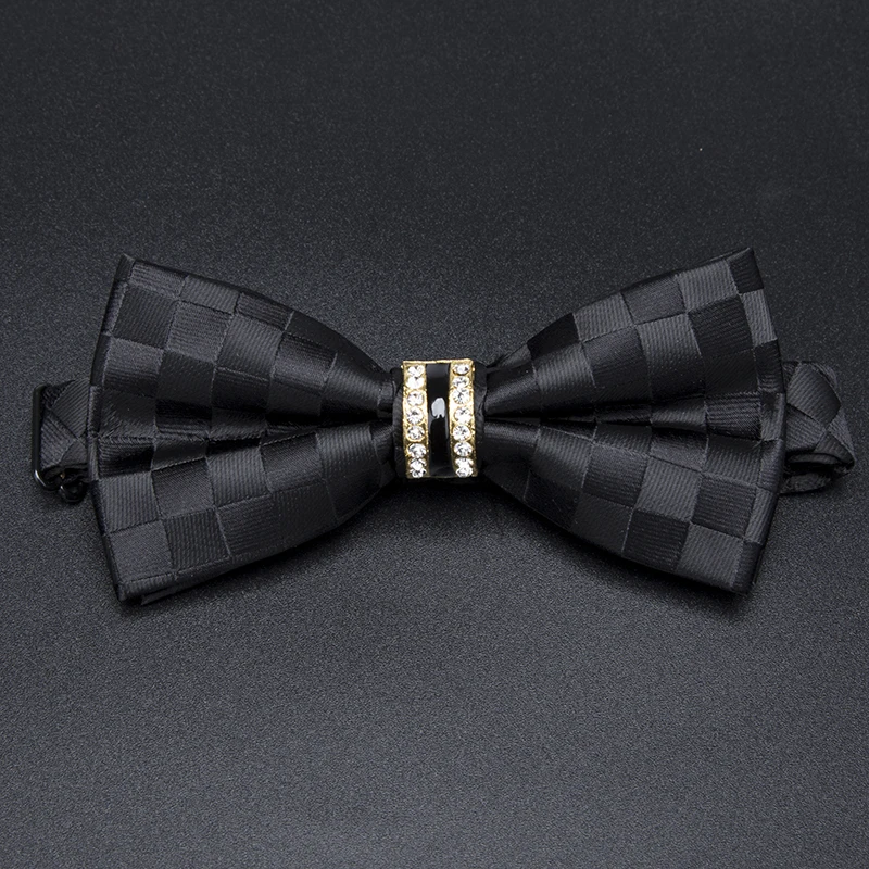 Top Trends: Men's Stripe Luxury Bowtie Necktie Formal Business Wedding Party Black Bow Tie Male Dress Shirt Accessories Gifts For Men Ties Shoppable Styles - Image 2