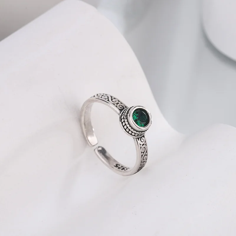 Top Trends: New In 925 Sterling Silver Green Zircon Woman Rings Luxury Jewelry Accessories Wholesale Offers With GaaBou Shoppable Styles