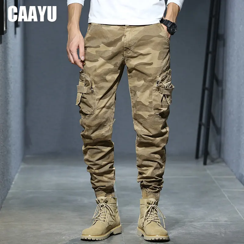 Top Trends: CAAYU Joggers Cargo Pants Men Casual Hiphop MultiPocket Male Trousers Sweatpants Streetwear Tactical Track KhakiCamouflage Pants Shoppable Styles