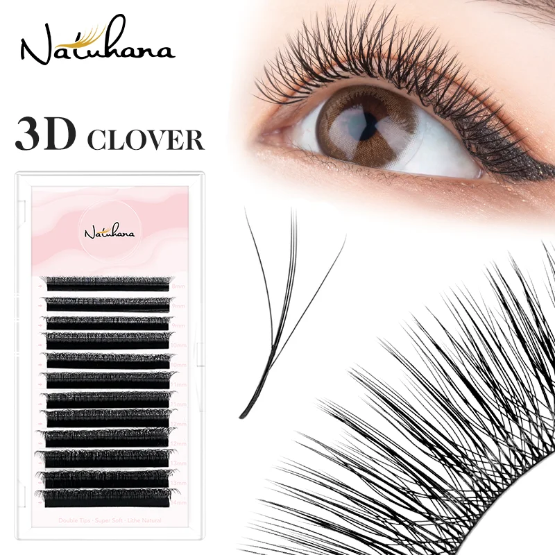 Top Trends: NATUHANA New (2.0) W Shape Eyelash Extension 3D Premade Volume Fan Lashes W Style Lashes Faux Mink Volume Lashes Korean Makeup Shoppable Styles