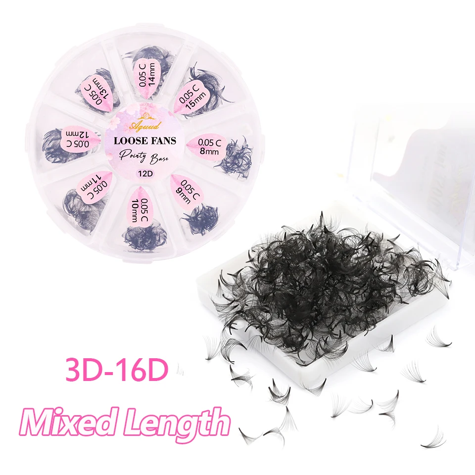 Top Trends: AGUUD Ultra Slim Base Premade Fans Pointy Base Lashes Loose Pro Made Volume Fans Eyelash Extensions Professional Loose Fan Cilio Shoppable Styles