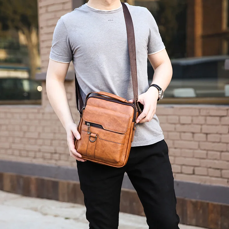 Top Trends: 2023 Popular Shoulder Bag For Men PU Waterproof Fashionable Convenient Crossbody Bags Business Trips Parties Shopping Handbag Shoppable Styles - Image 6