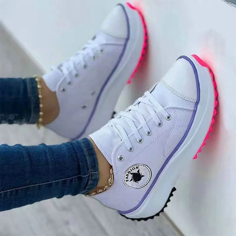 Top Trends: 2023 Women's High-End Brand Sports Shoes Comfortable Breathable Ladies Canvas Shoes Casual Shoes Flat Lace Up Shoes For Women Shoppable Styles