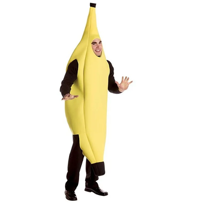 Top Trends: Adult Unisex Funny Banana Suit Yellow Costume Light Fruit Party Fancy Dress Halloween Fruit Fancy Party Festival Dance Costume Shoppable Styles