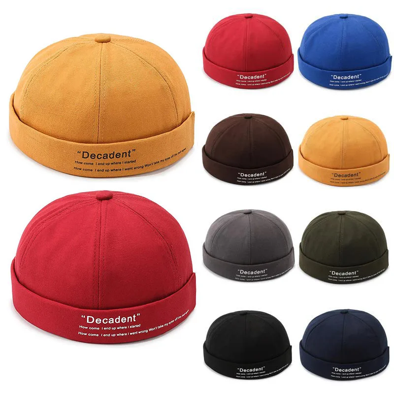 Top Trends: New Men Docker Cap Beanie Hats Retro Skullcap Men Women Spring Landlord Hat Streetwear Hip Hop Brimless Hat Cotton Bonnet Hats Shoppable Styles