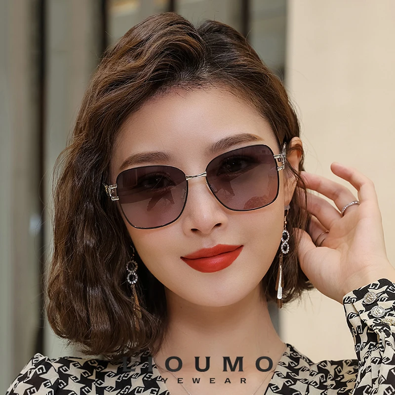 Top Trends: LIOUMO Elegant Polarized Sunglasses Women 2024 Brand Designer Fashion Glasses Women Diamond Eyewear Gradient Shades Zonnebril Shoppable Styles