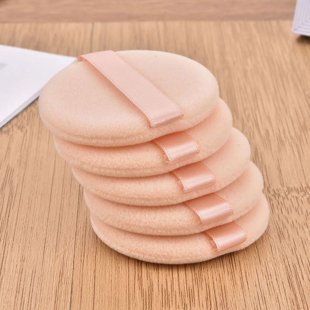 Top Trends: 5 / 10 Pcs Facial Powder Foundation Puff Professional Round Shape Portable Soft Cosmetic Puff Makeup Foundation Sponge Beauty Tool Shoppable Styles