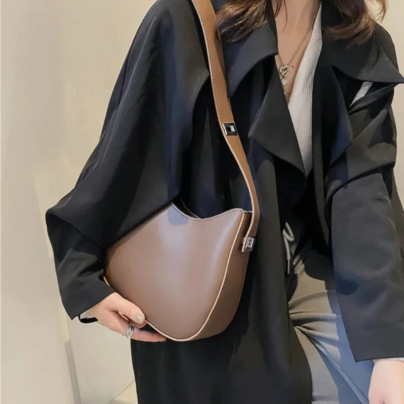 Top Trends: Shoulder Bag For Women PU Leather Black Shopper Bags Large Capacity Travel Commute Handbags And Purse Female Armpit Hobo Bag Shoppable Styles