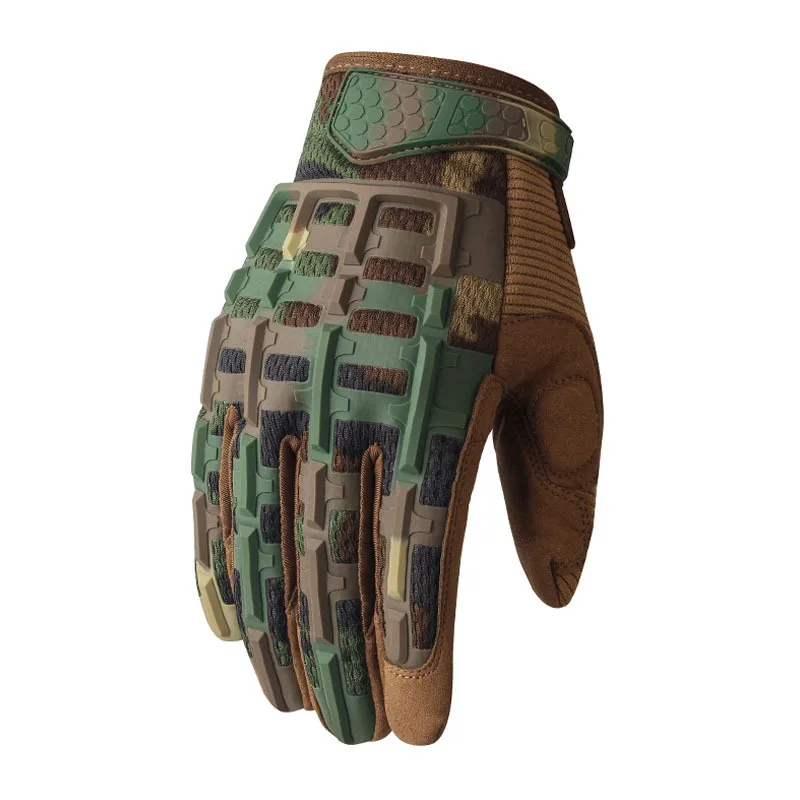 Top Trends: Outdoor Tactical Gloves Full Finger Gloves Army Anti-skip Gear Biking Shooting Paintball Camo Gloves Men&#039;s Cycling Gloves Shoppable Styles