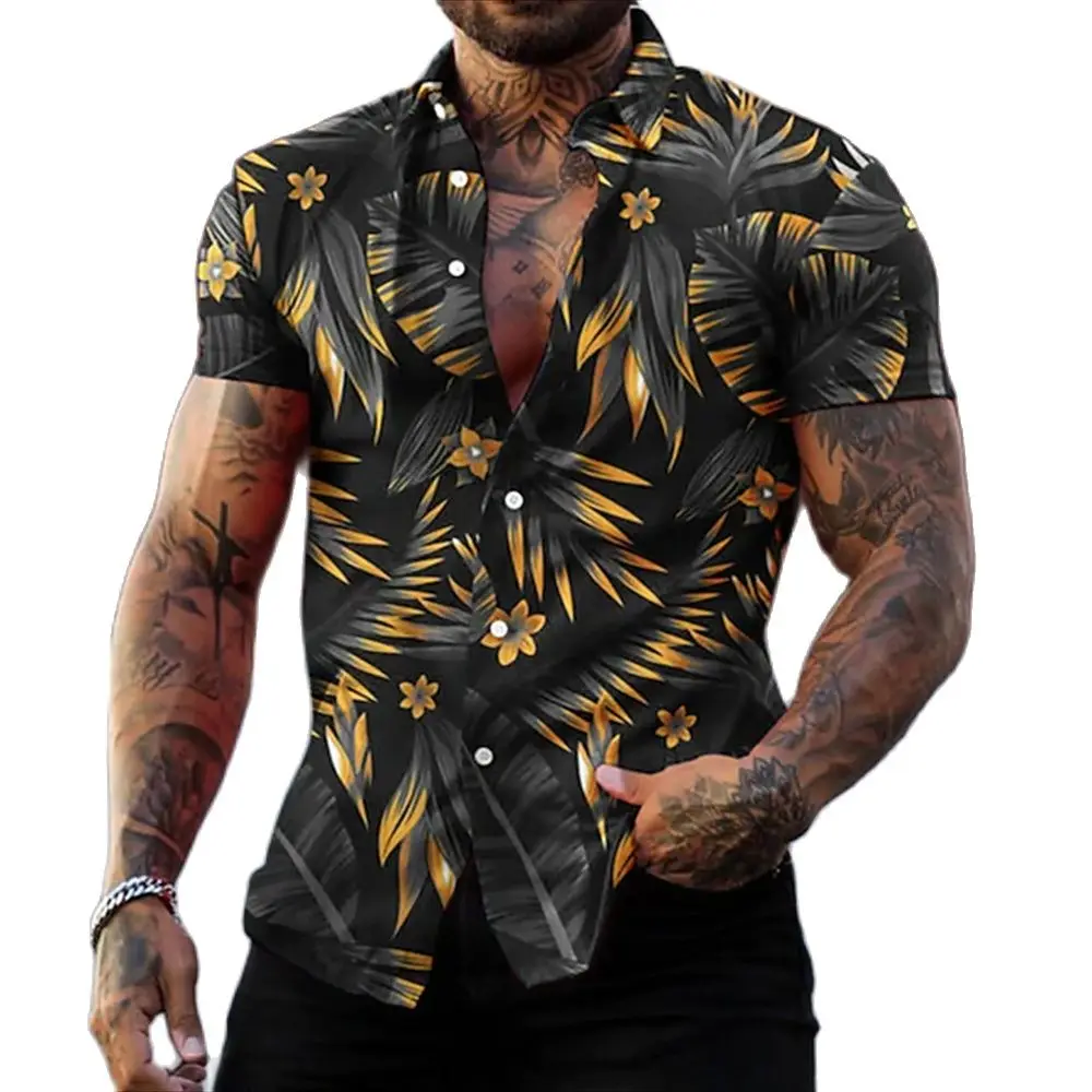 Top Trends: Hawaiian Shirt For Mens 2023 3D Print Short Sleeve Blouse Beach Holiday Top Tee Summer Oversized Men&#039;s Clothing Camisa Masculina Shoppable Styles