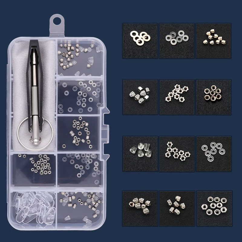 Top Trends: Glasses Sunglasses Eye Glass Repair Kit Screws Nuts Pads Screwdrivers Tweezer For Sunglasses, Watch, Jewelry Fixing Shoppable Styles - Image 2