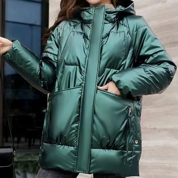 Top Trends: Women&#039;s Down Jacket 2023 Thicken Feather Coats Korean Jackets For Women Large Size Bright Down Cotton Jacket Women Puffer Jacket Shoppable Styles